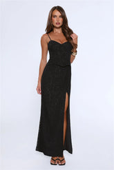 Blossom At Dusk Maxi Dress Black