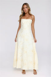 Sundown Siren Maxi Dress Yellow