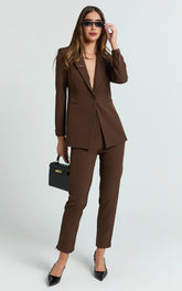 Single Breasted Chocolate Blazer