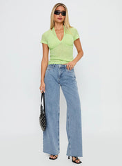 Mint Strap Detail Top